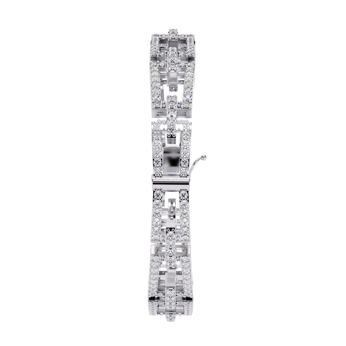 Reverra 14K Rectangular Link Diamond Bracelet, CTTW-2.31