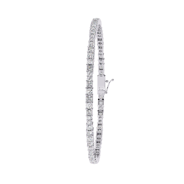 Reverra 14K Gold Princess Lab Grown Diamond Classic Tennis Bracelet for Women, CTTW-2.05