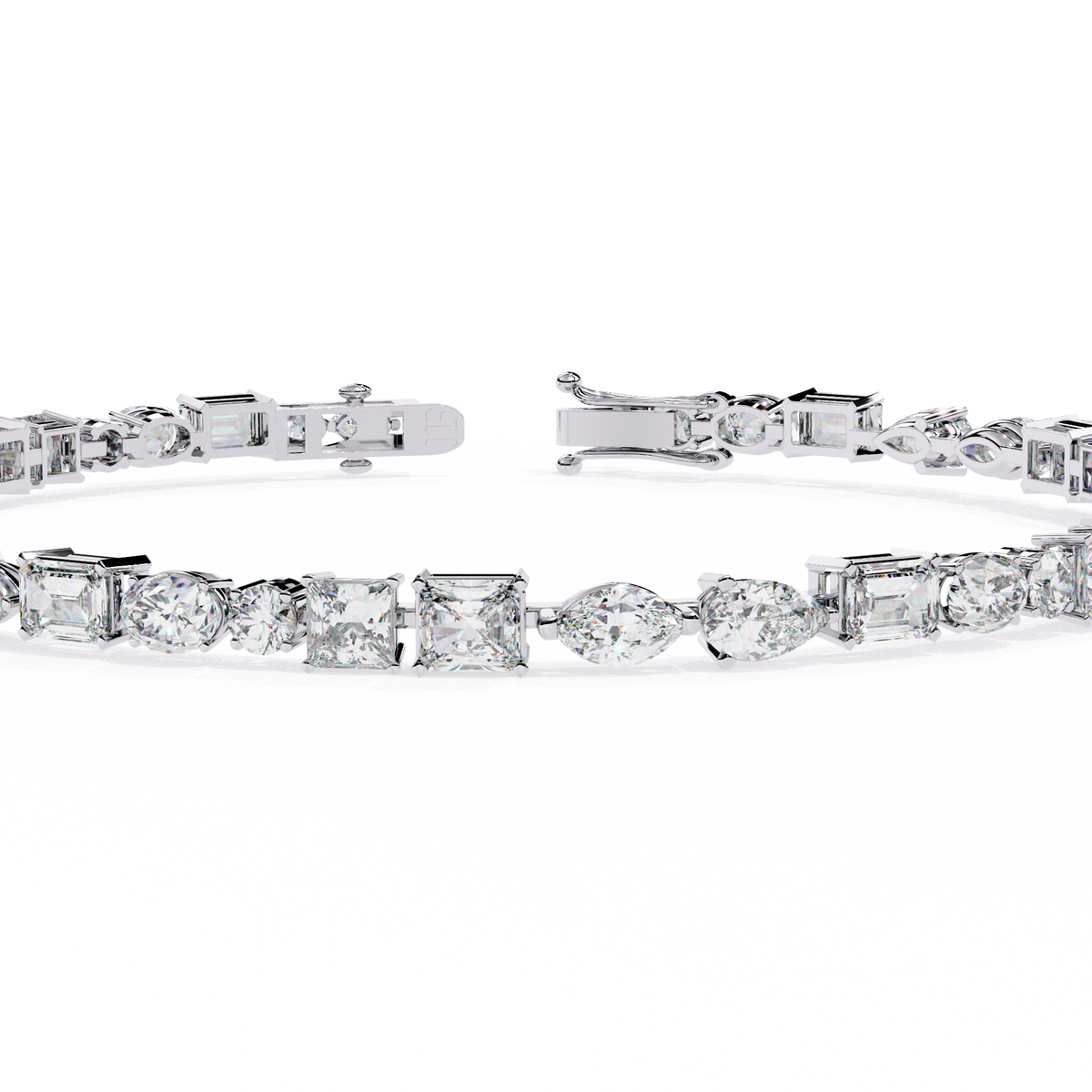 Reverra 14K Mixed Cut Diamond Tennis Bracelet, CTTW-5.74