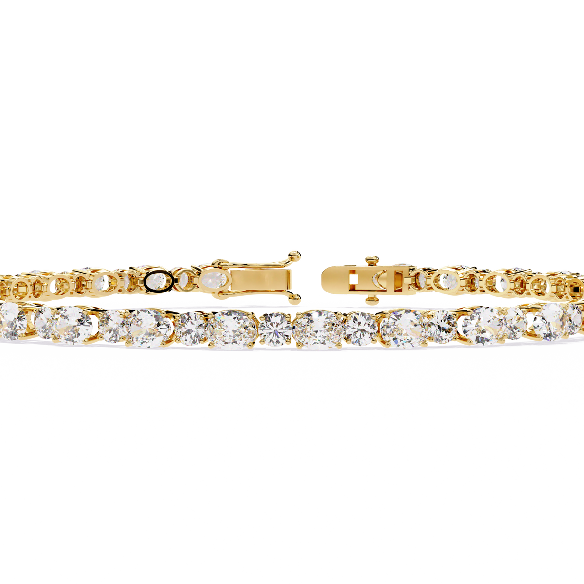 Reverra 14K Round Brilliant Diamond Tennis Bracelet, CTTW-4.64