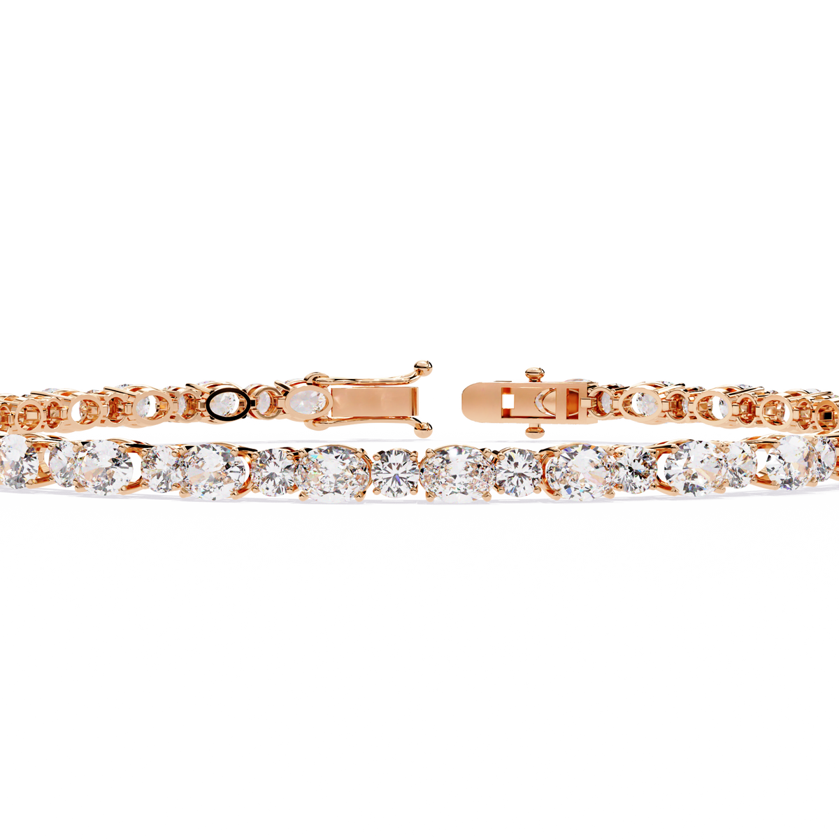 Reverra 14K Round Brilliant Diamond Tennis Bracelet, CTTW-4.64