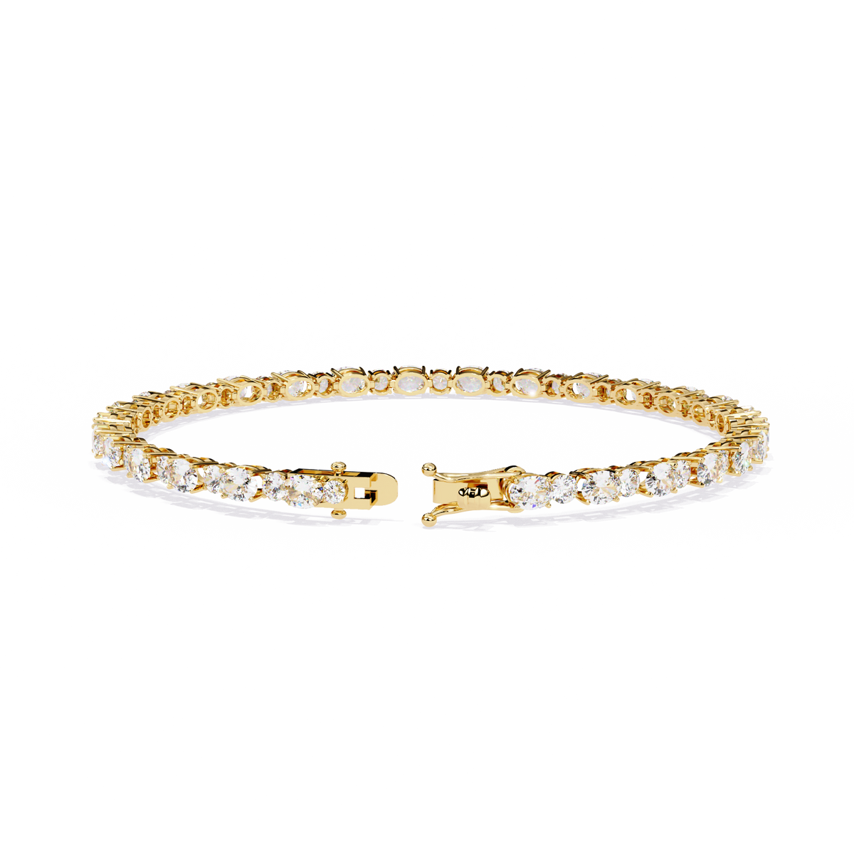 Reverra 14K Round Brilliant Diamond Tennis Bracelet, CTTW-4.64