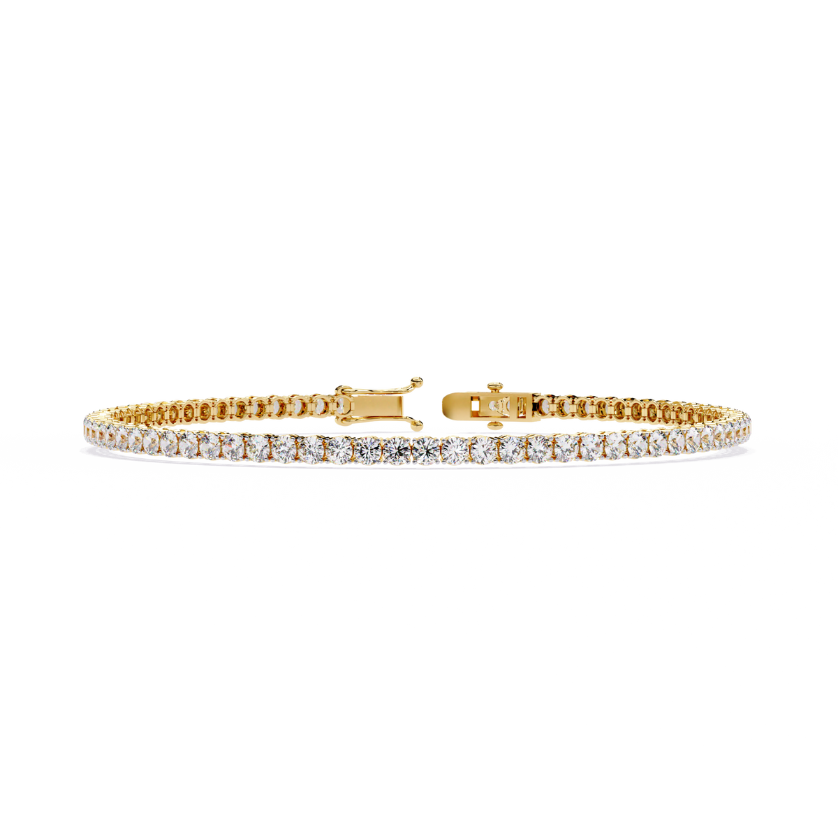 Reverra 14K Classic Round Diamond Tennis Bracelet, CTTW-3.89
