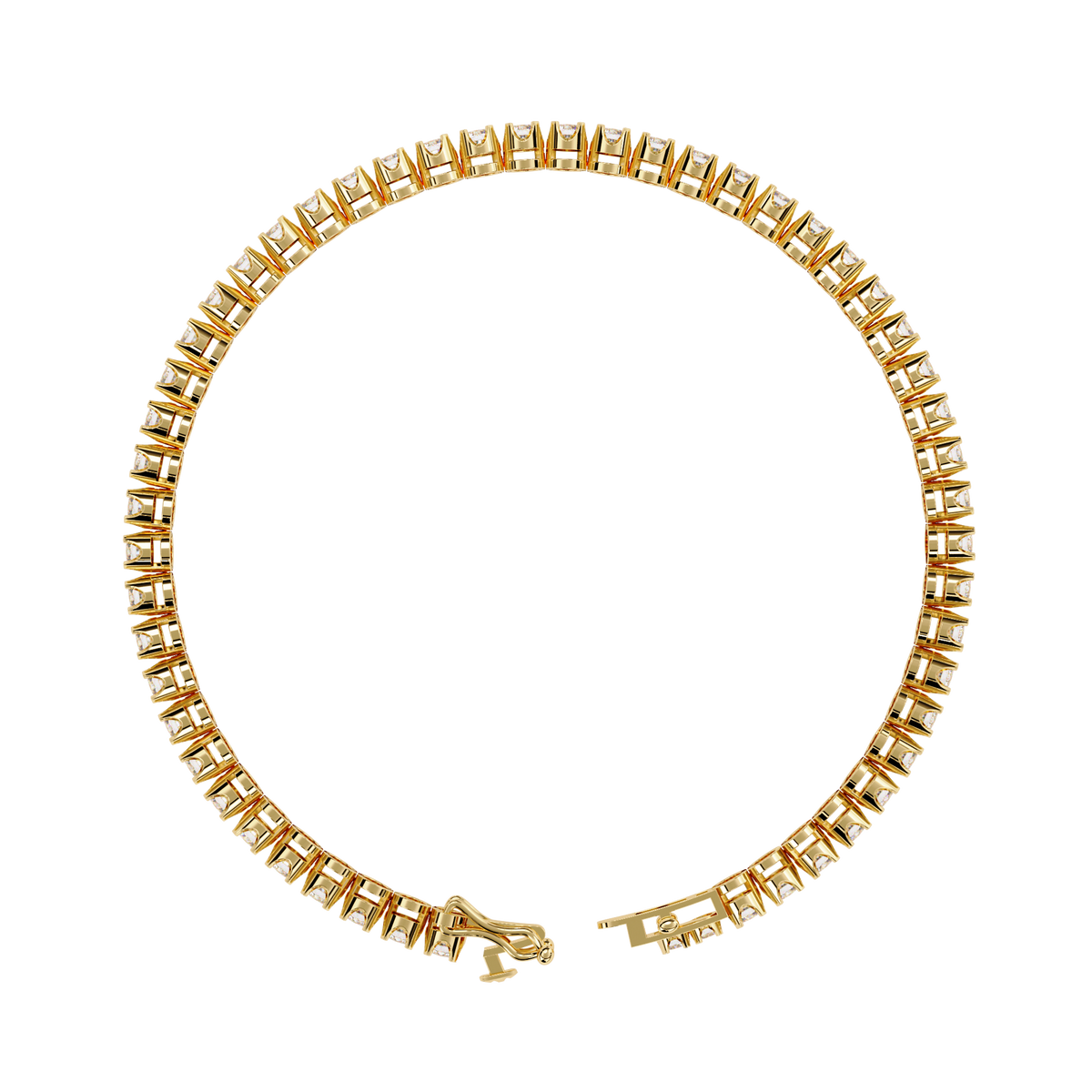 Reverra 14K Bezel Set Diamond Tennis Bracelet, CTTW-2.62