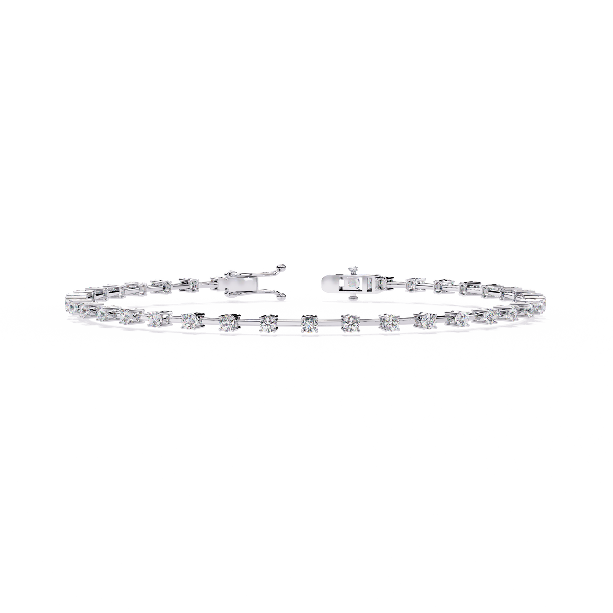 Reverra 14K Minimalist Diamond Bar Tennis Bracelet, CTTW-0.95