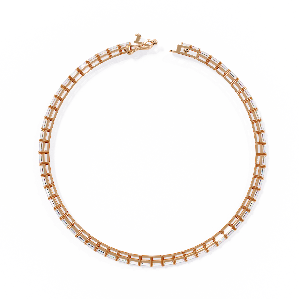 Reverra 14K Emerald Diamond Tennis Bracelet, CTTW-3.53