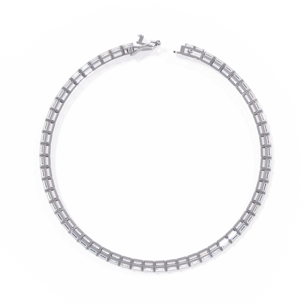 Reverra 14K Emerald Diamond Tennis Bracelet, CTTW-3.53