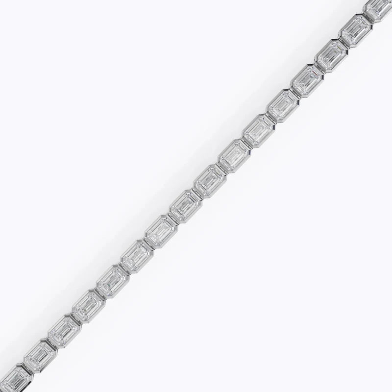 Reverra 14K Gold Lab Grown Diamond East-To-West Bezel Bracelet for Women, CTTW-5.1
