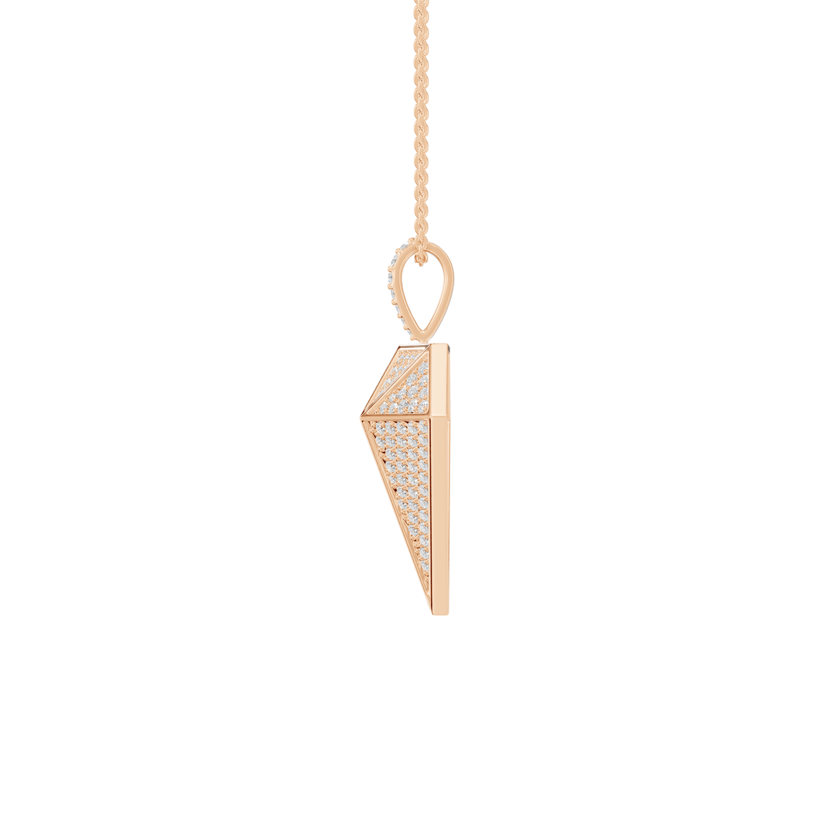 Nova Round Lab Grown Diamond Geometric Halloween Pendant Necklace - Reverra Jewels Inc.