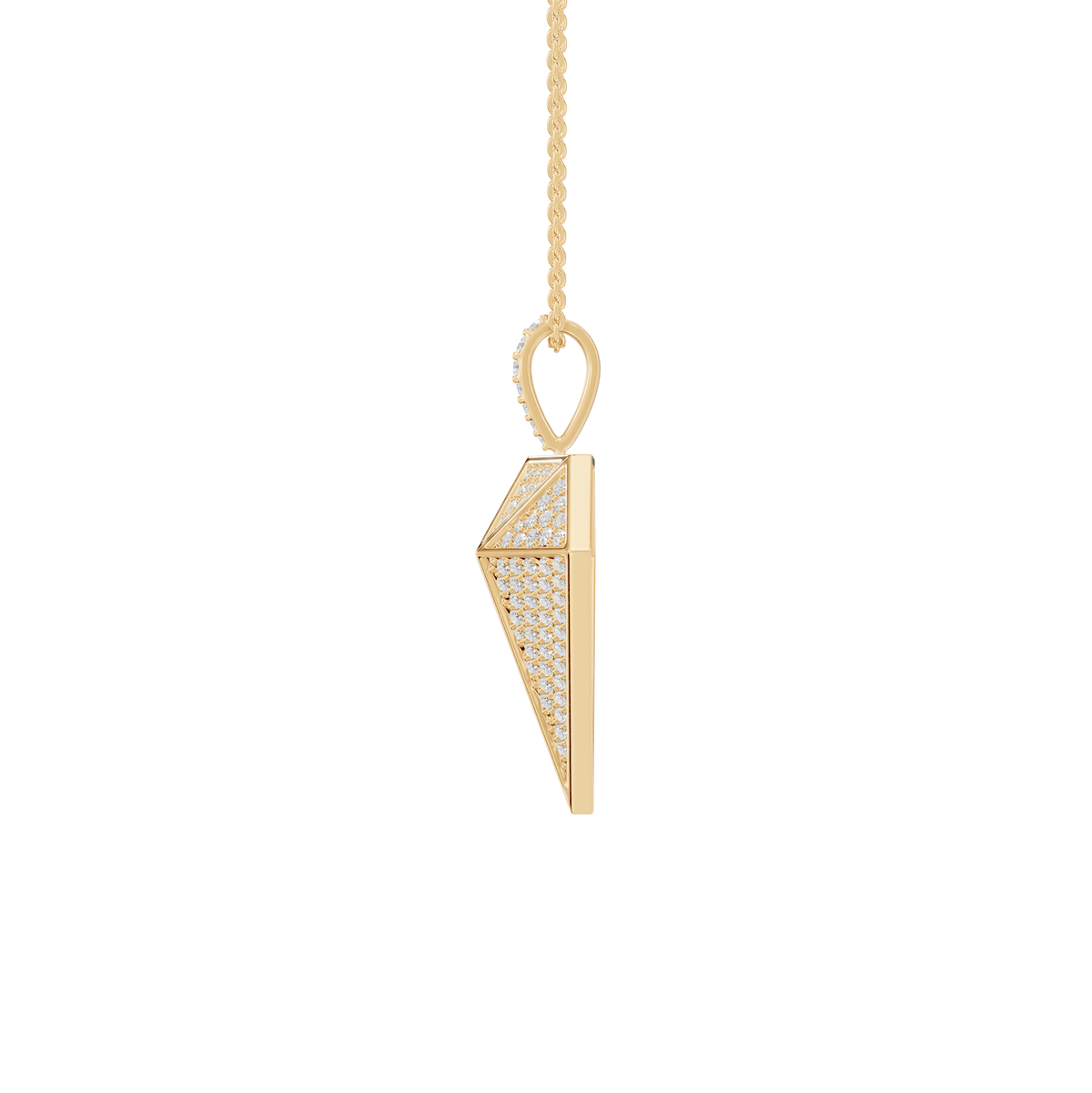 Nova Round Lab Grown Diamond Geometric Halloween Pendant Necklace - Reverra Jewels Inc.