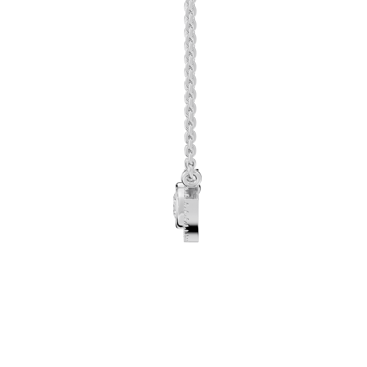 Alexandra Round Lab Grown Diamond & Precious Stone Evil Eye Halloween Pendant Necklace - Reverra Jewels Inc.