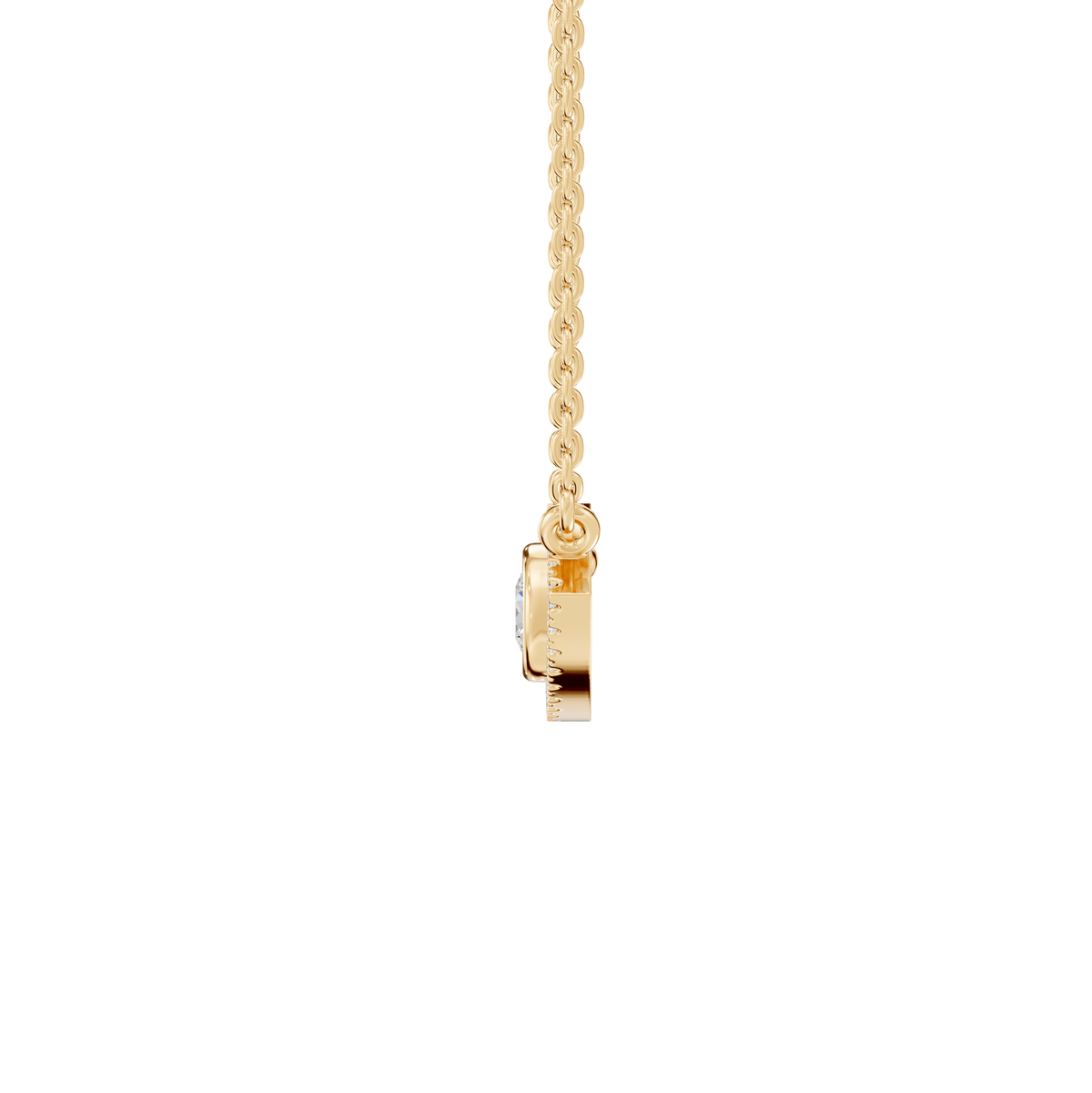 Alexandra Round Lab Grown Diamond & Precious Stone Evil Eye Halloween Pendant Necklace - Reverra Jewels Inc.