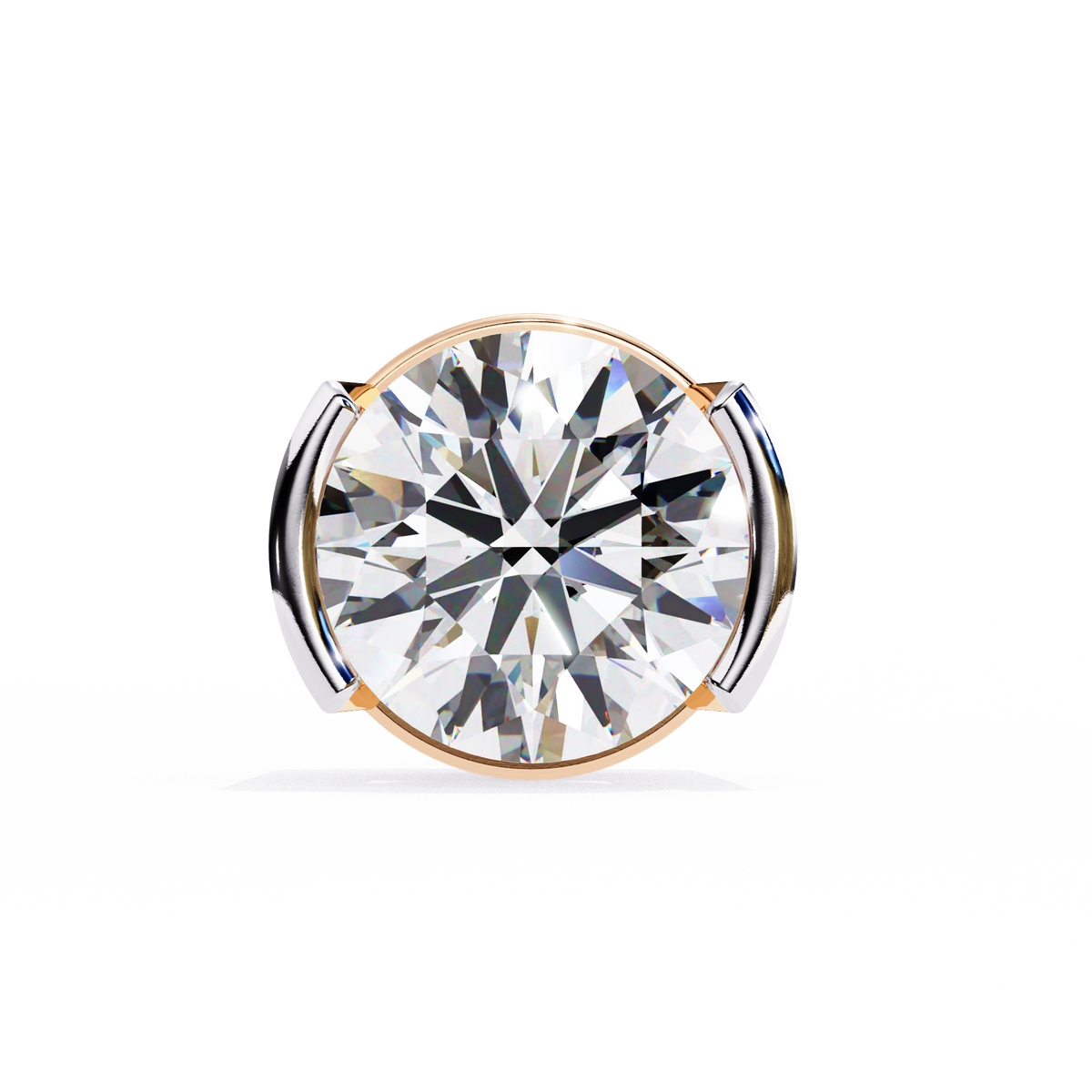 Reverra 14K Gold Round Bar-Set Lab Grown Diamond Stud Earrings For Women, CTTW-2.57