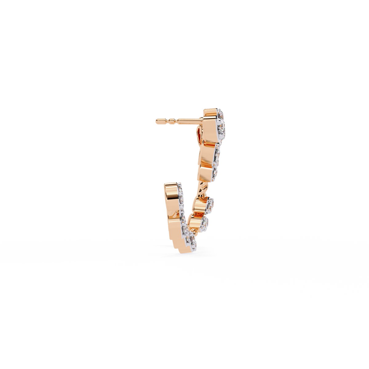 Reverra 14K Gold Round Lab Grown Diamond Marquise Leaf Studs Earrings For Women, CTTW-0.73