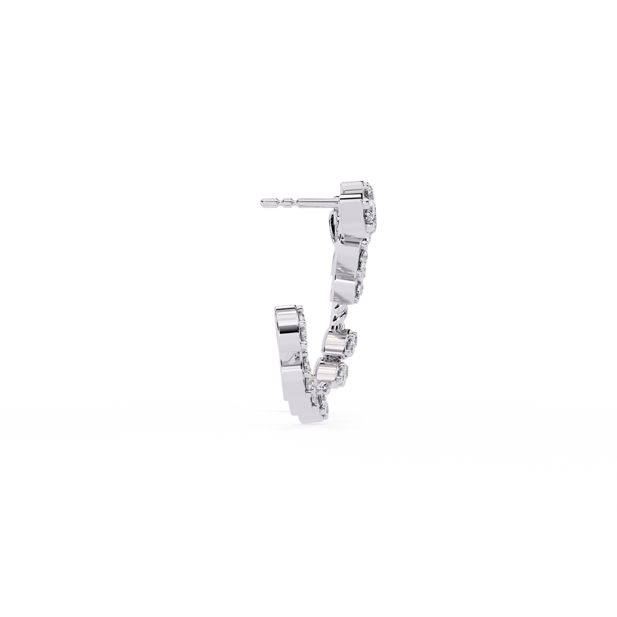 Reverra 14K Gold Round Lab Grown Diamond Marquise Leaf Studs Earrings For Women, CTTW-0.73