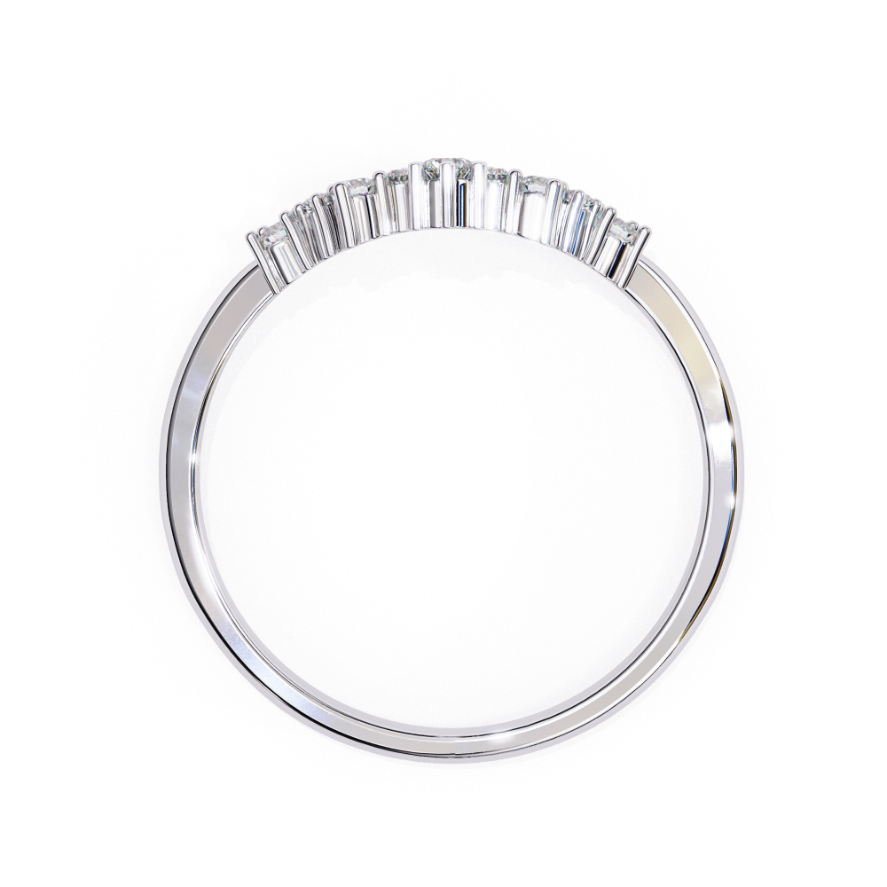 Reverra 14K Gold Round Lab Grown Diamond Crown-Tiara Engagement Ring for Women, CTTW-0.25