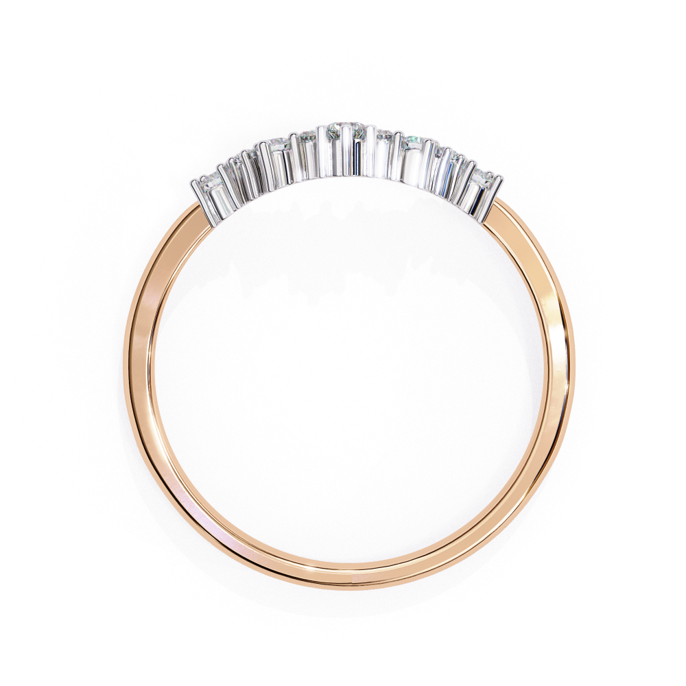 Reverra 14K Gold Round Lab Grown Diamond Crown-Tiara Engagement Ring for Women, CTTW-0.25
