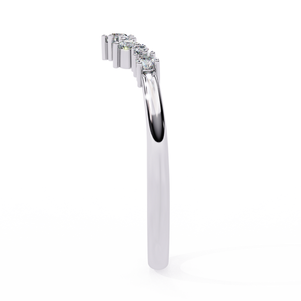 Reverra 14K Gold Round Lab Grown Diamond Crown-Tiara Engagement Ring for Women, CTTW-0.25