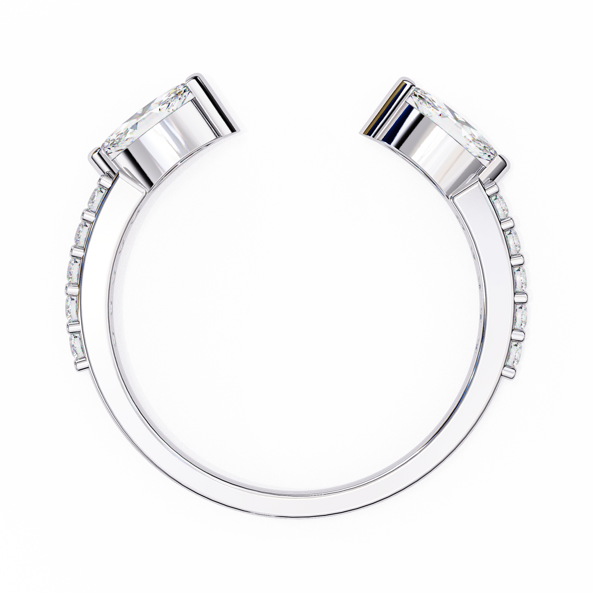 Reverra 14K Modern Bypass Marquise Diamond Ring, CTTW-0.46