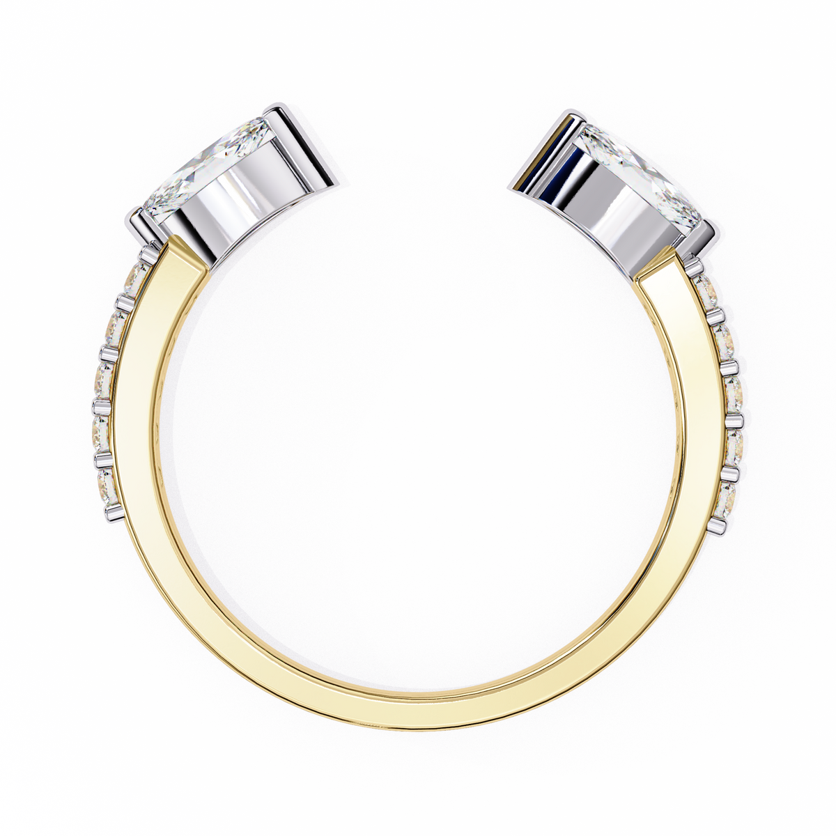 Reverra 14K Modern Bypass Marquise Diamond Ring, CTTW-0.46