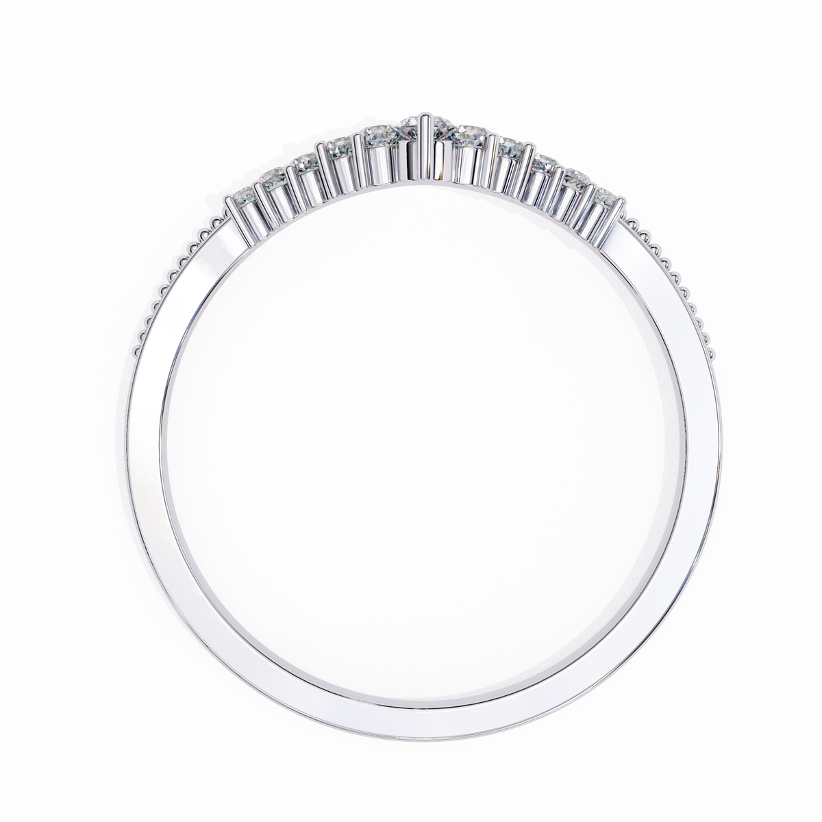 Reverra 14K Diamond Chevron Tiara Ring Engagement Rings, CTTW-0.147