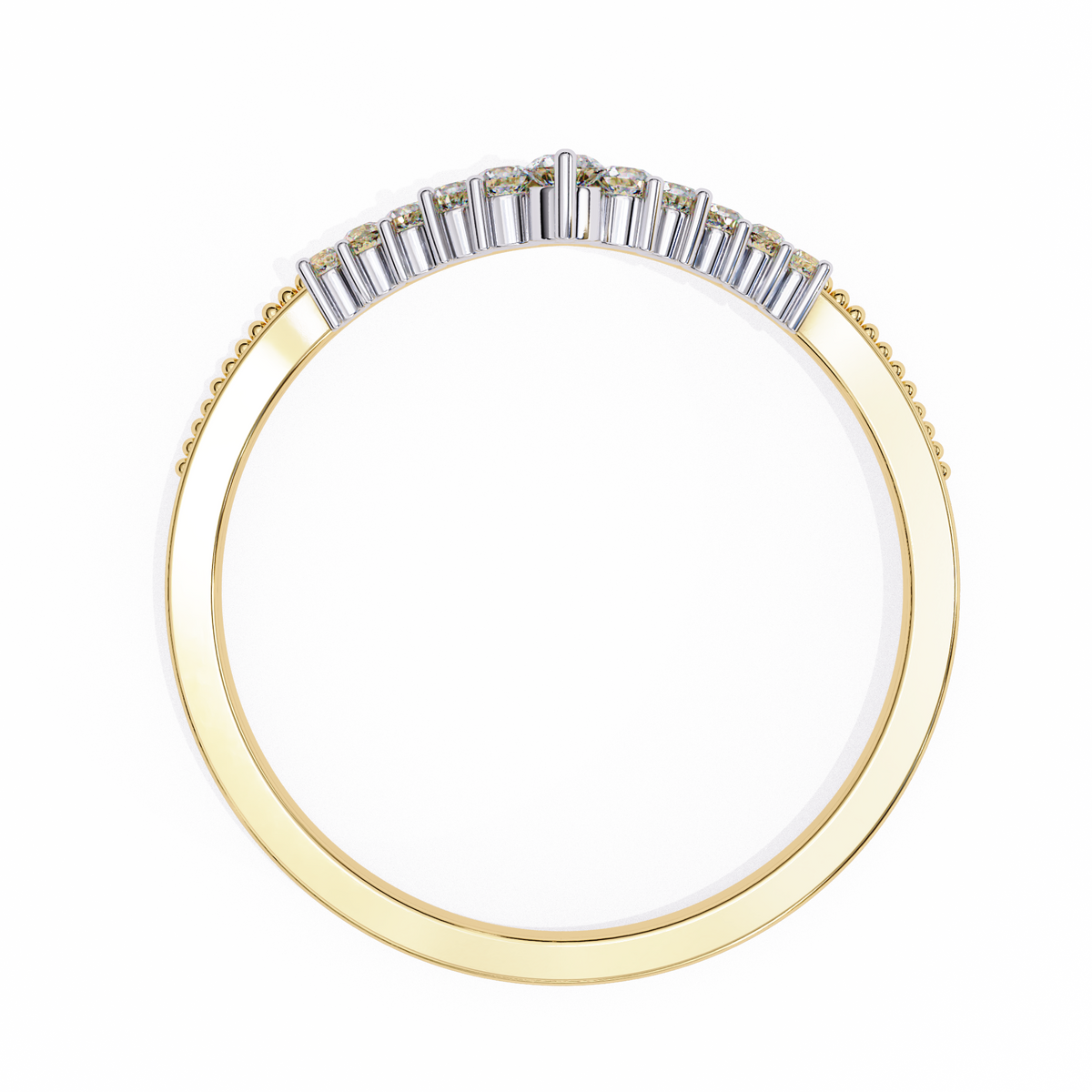 Reverra 14K Diamond Chevron Tiara Ring Engagement Rings, CTTW-0.147