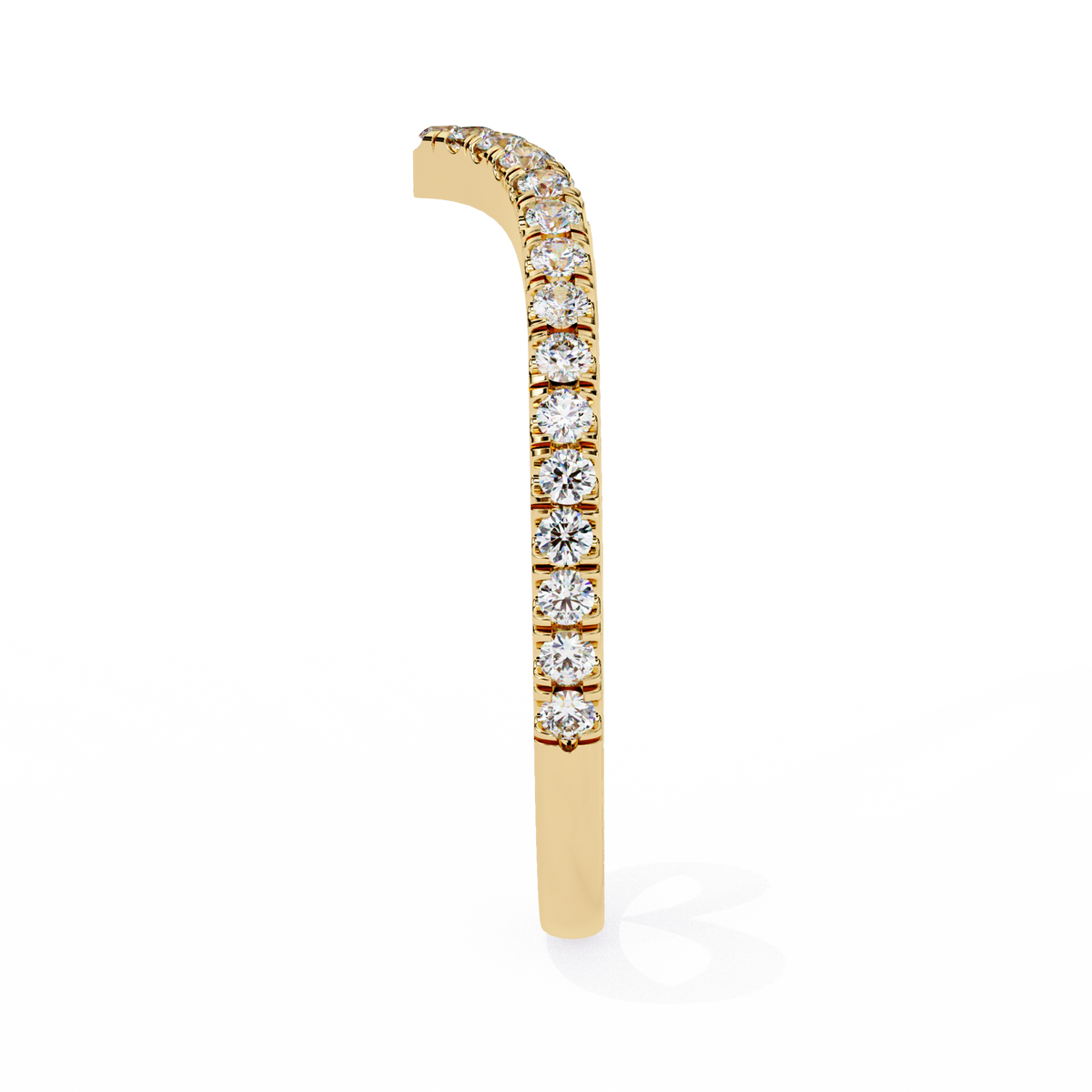 Reverra 14K Diamond Chevron Ring, Elegant V-Shaped Contour Band, CTTW-0.24