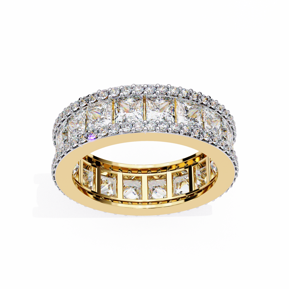 Reverra 14K Diamond Eternity Band, Double Row Luxe Brilliance, CTTW-3.54