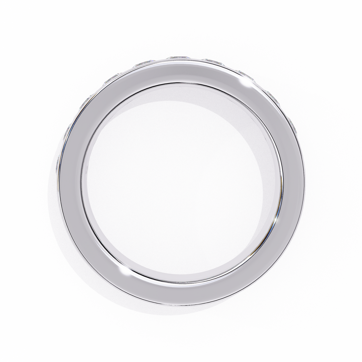 Reverra 14K Channel Set Diamond Eternity Band, Sleek Brilliance in Modern Form, CTTW-1.01