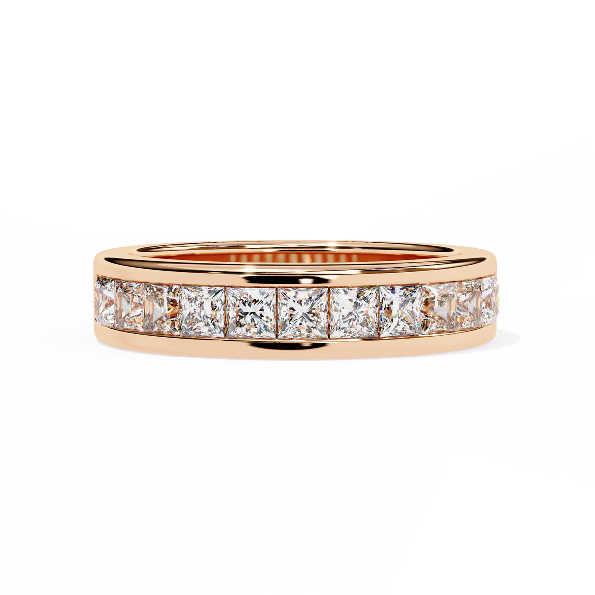 Reverra 14K Gold Diamond Channel Band, Modern Brilliance, CTTW-1.07