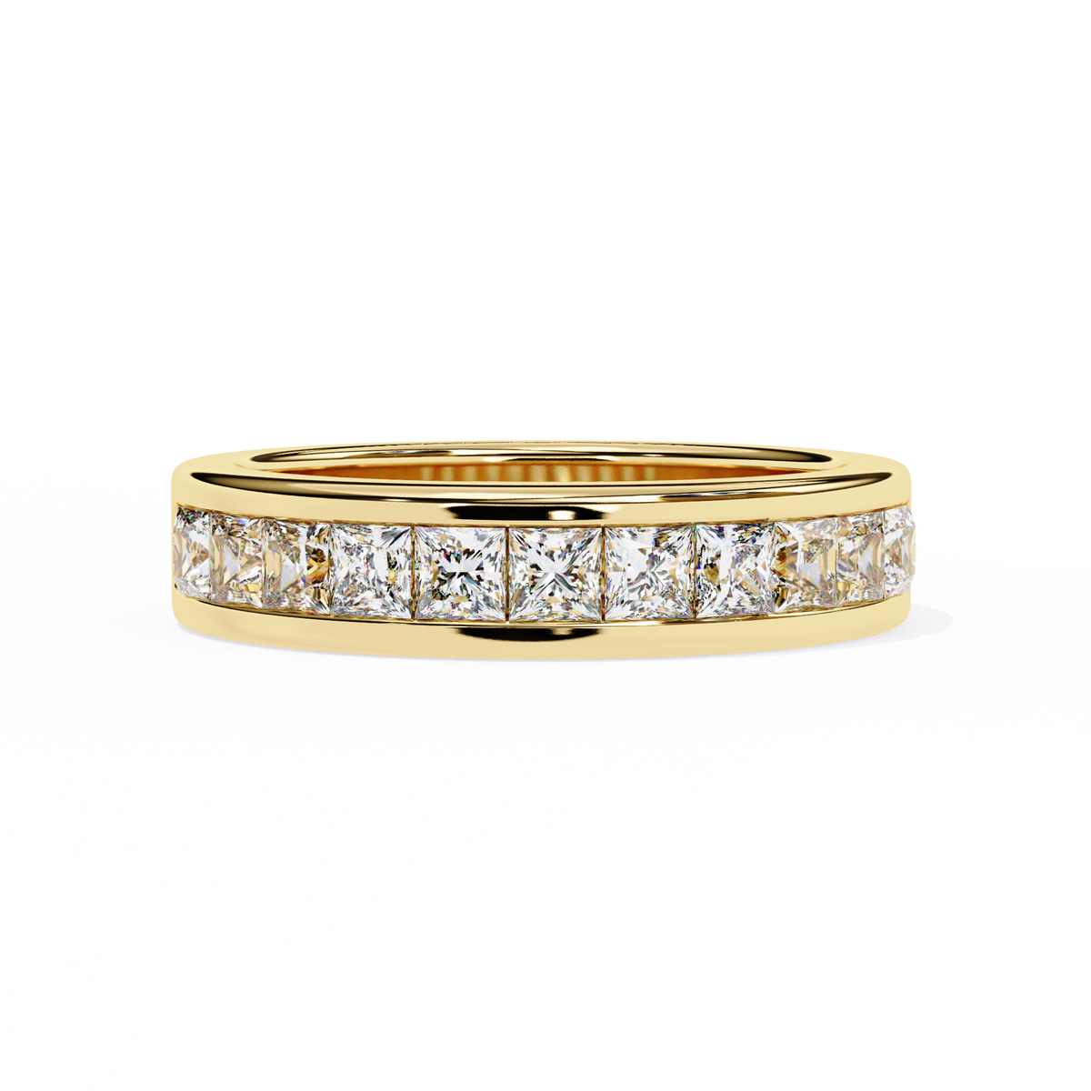 Reverra 14K Gold Diamond Channel Band, Modern Brilliance, CTTW-1.07