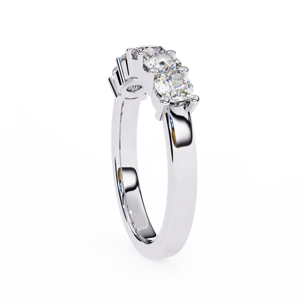 Reverra 14K Gold Round Lab Grown Diamond Timeless Elegance & Radiant Sparkle Engagement Ring for Women, CTTW-1.03