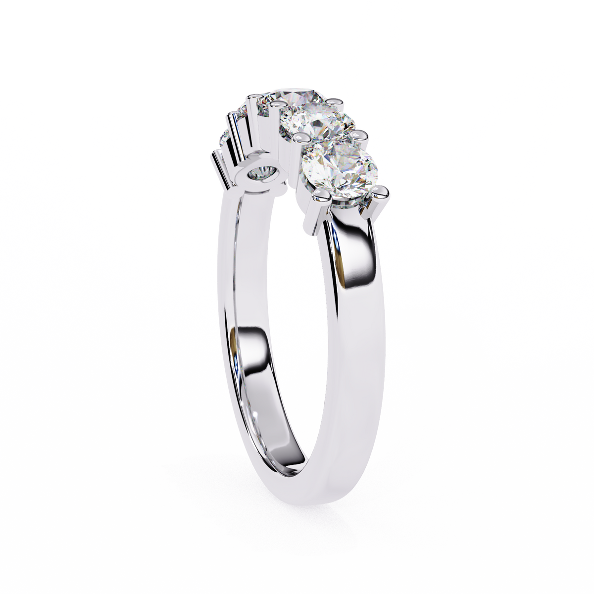 Reverra 14K Five Stone Diamond Band, Timeless Elegance & Radiant Sparkle, CTTW-1.03