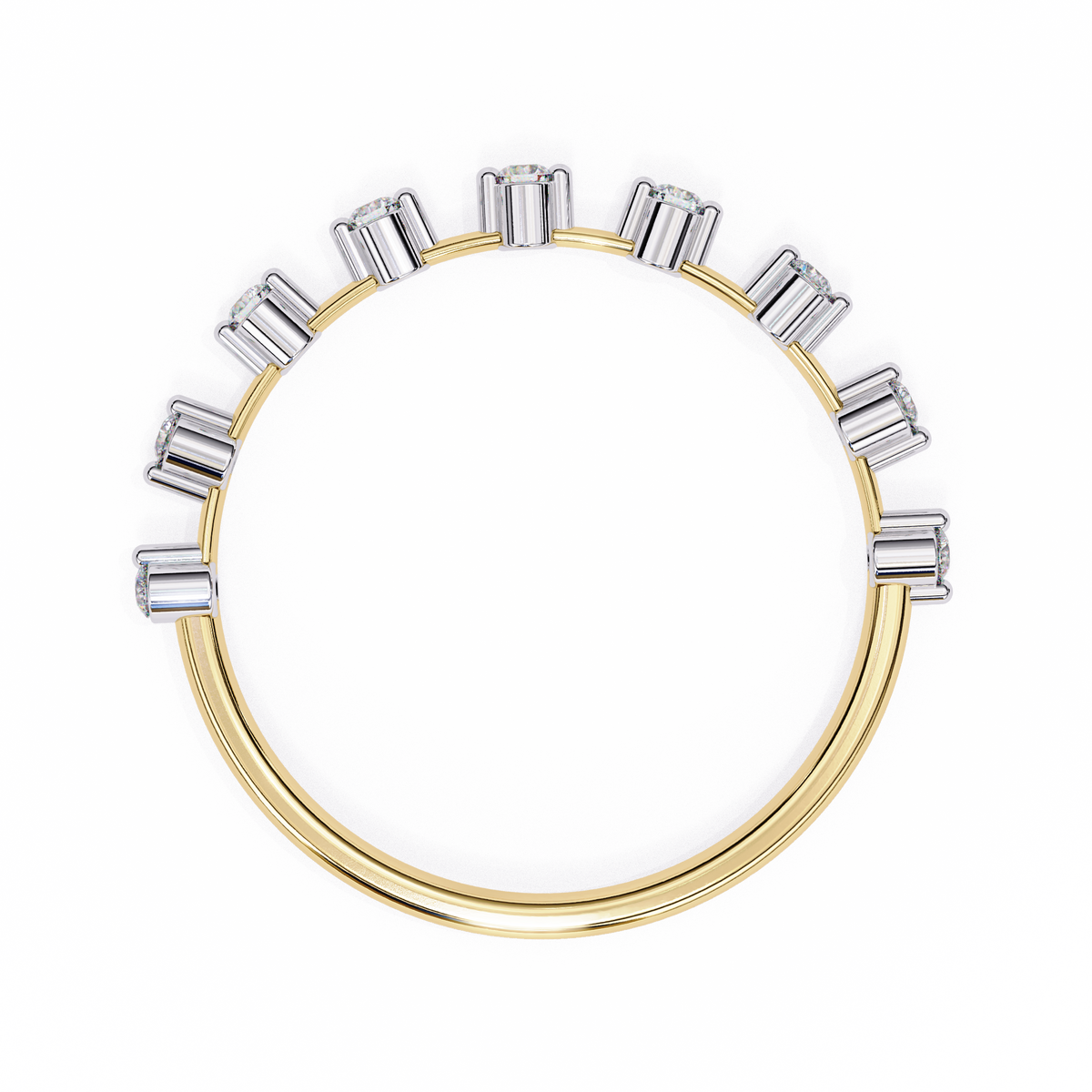 Reverra 14K Floating Diamond Band, Minimal Brilliance with Modern Edge, CTTW-0.11