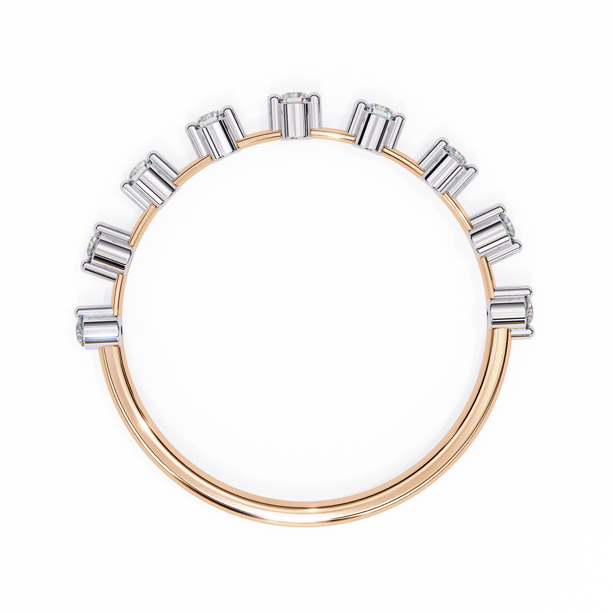 Reverra 14K Floating Diamond Band, Minimal Brilliance with Modern Edge, CTTW-0.11