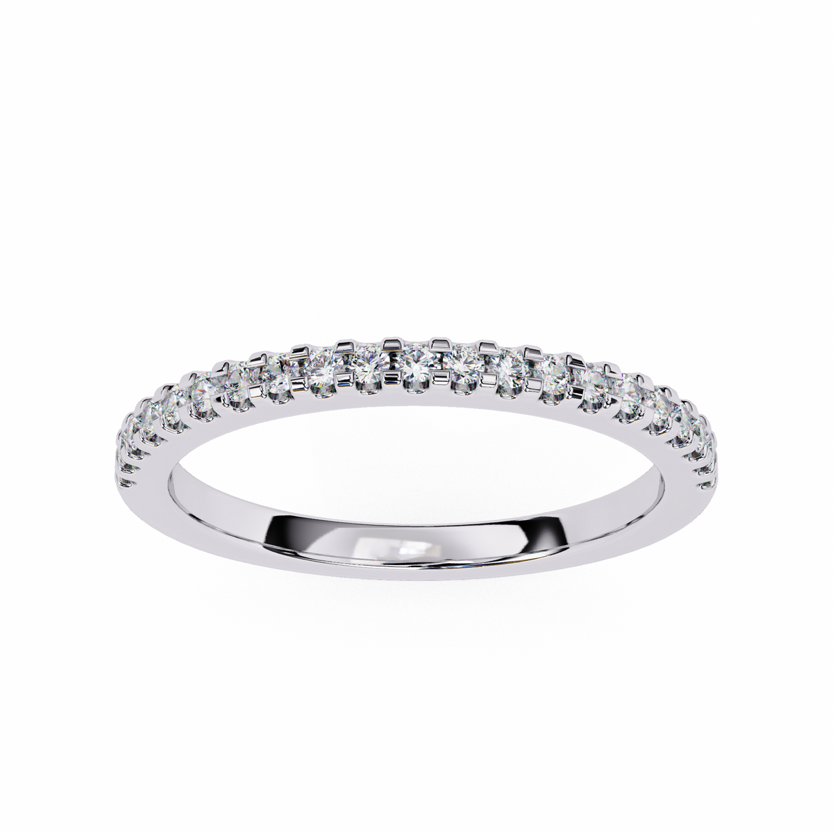 Reverra 14K Micro Pave Diamond Band, Dainty Elegance & Endless Sparkle, CTTW-0.22