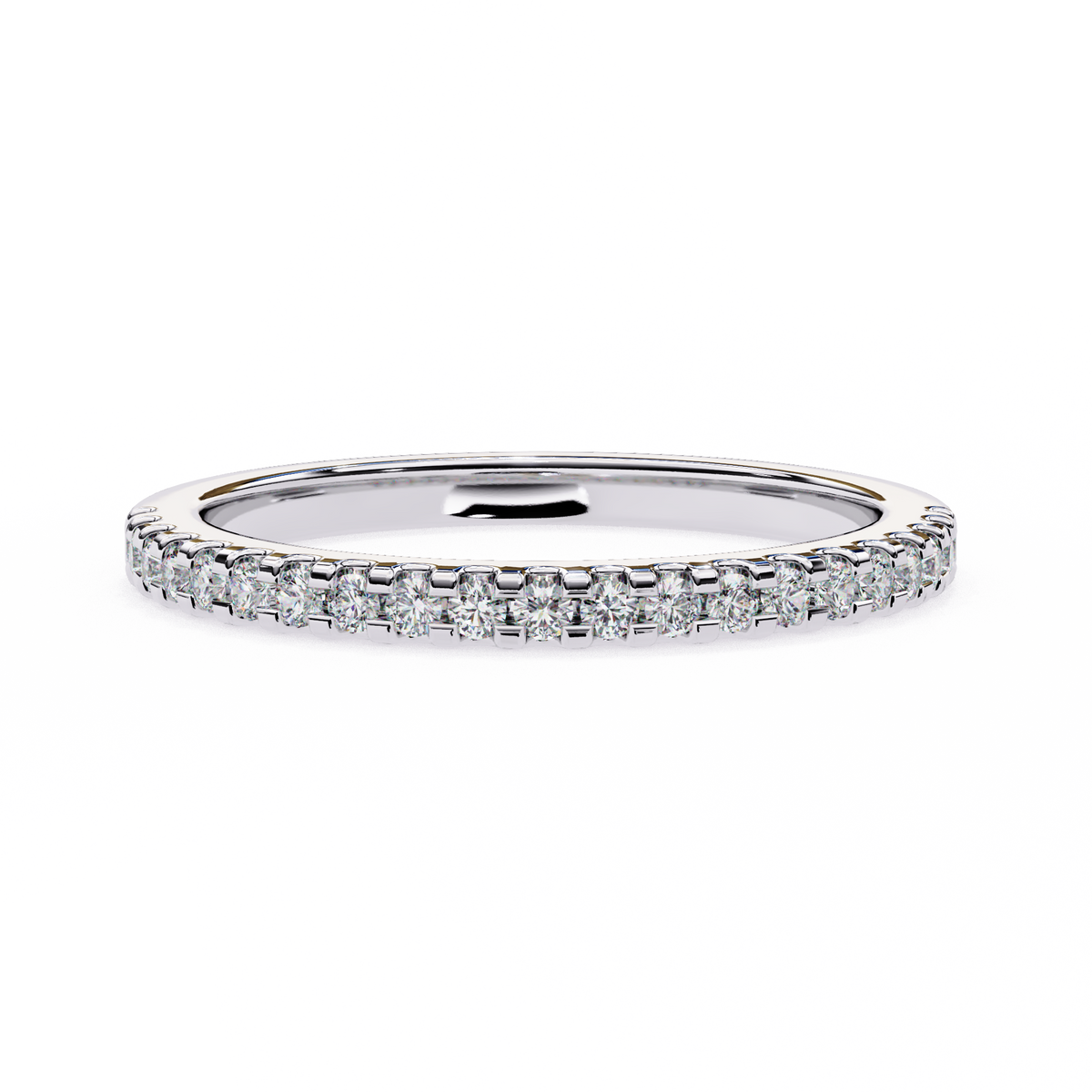 Reverra 14K Micro Pave Diamond Band, Dainty Elegance & Endless Sparkle, CTTW-0.22