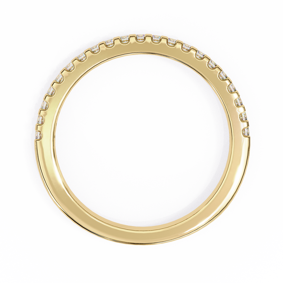 Reverra 14K Micro Pave Diamond Band, Dainty Elegance & Endless Sparkle, CTTW-0.22