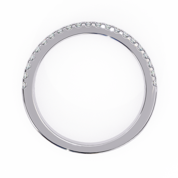 Reverra 14K Gold Round Lab Grown Diamond Dainty Elegance & Endless Sparkle Half Eternity Band for Women, CTTW-0.22