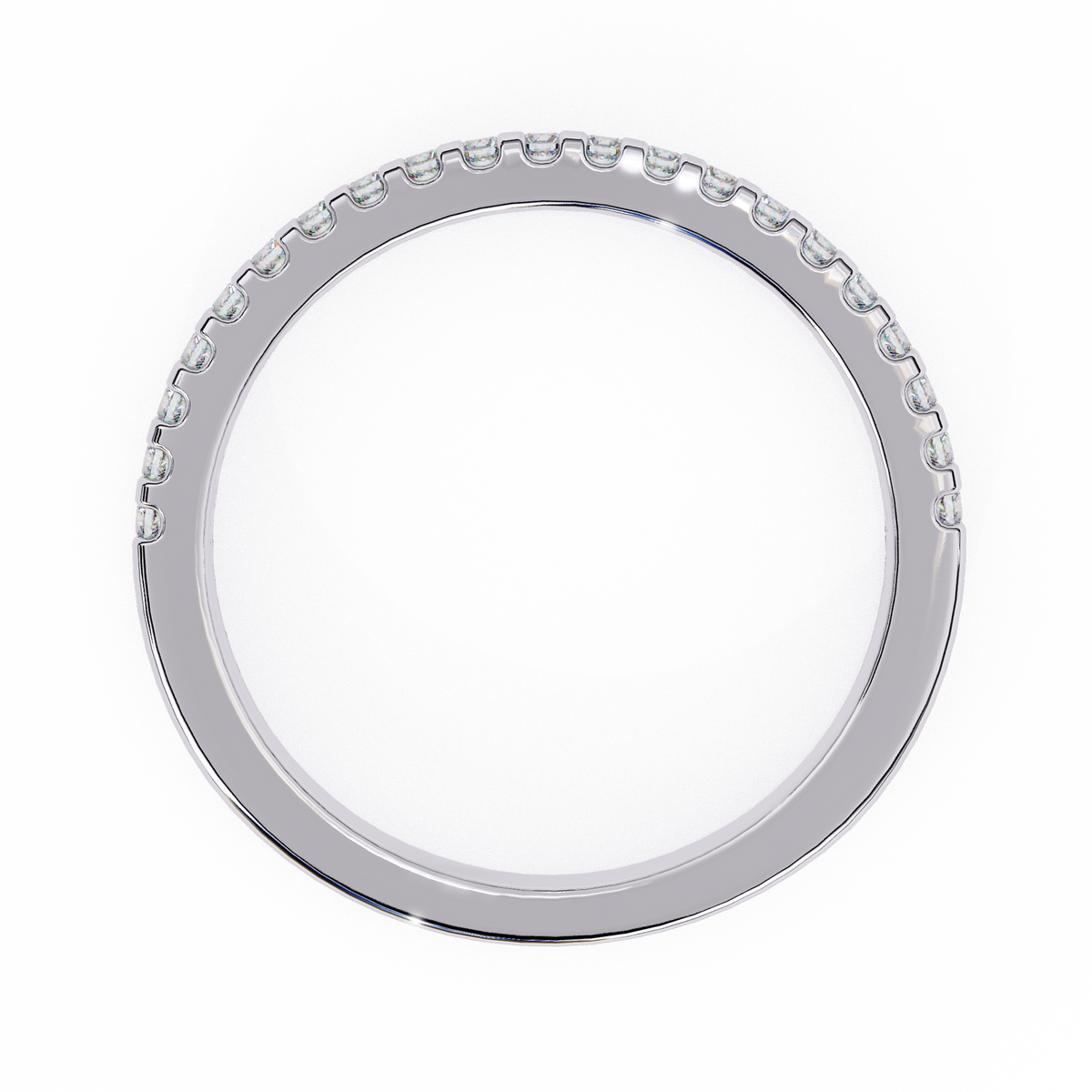 Reverra 14K Micro Pave Diamond Band, Dainty Elegance & Endless Sparkle, CTTW-0.22