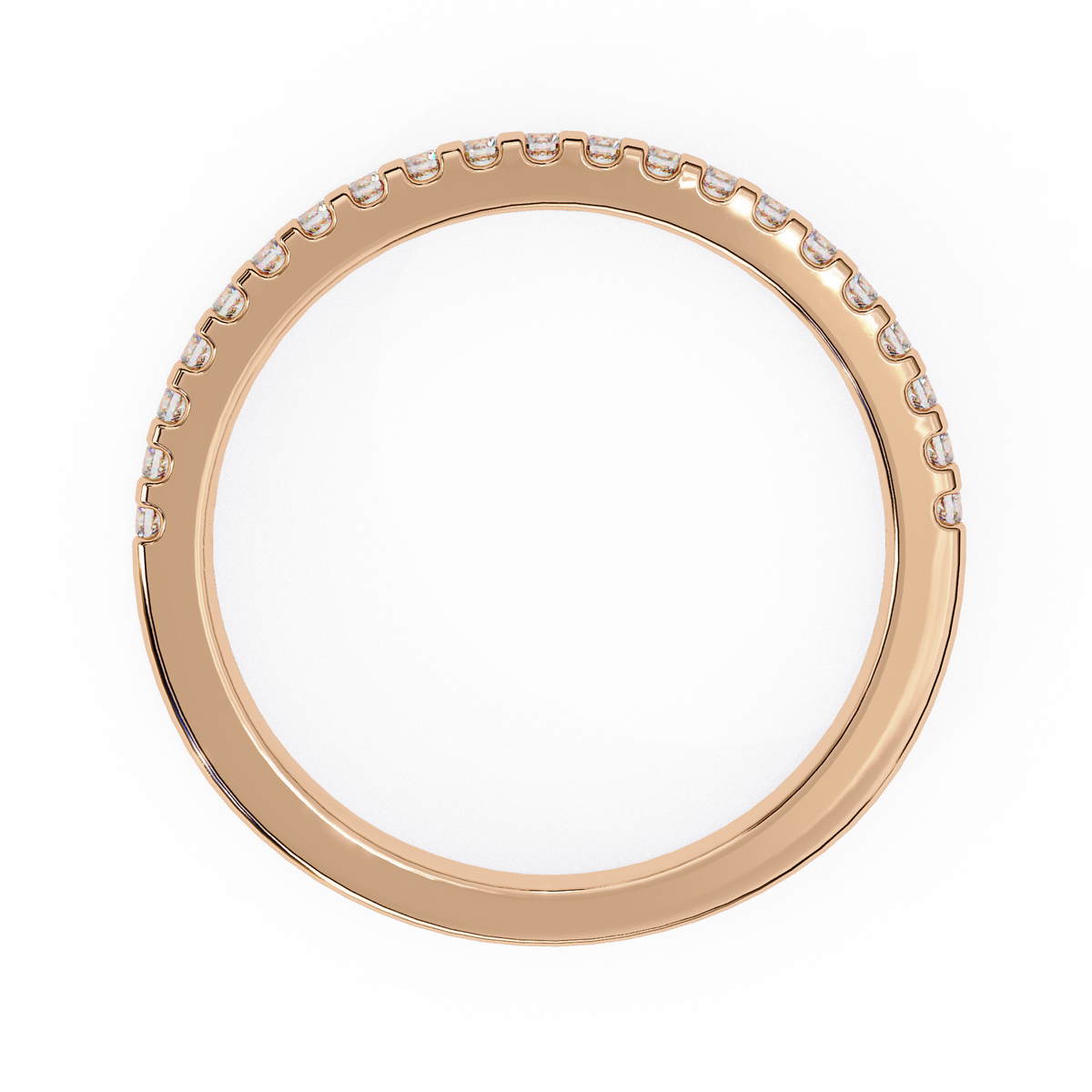 Reverra 14K Micro Pave Diamond Band, Dainty Elegance & Endless Sparkle, CTTW-0.22