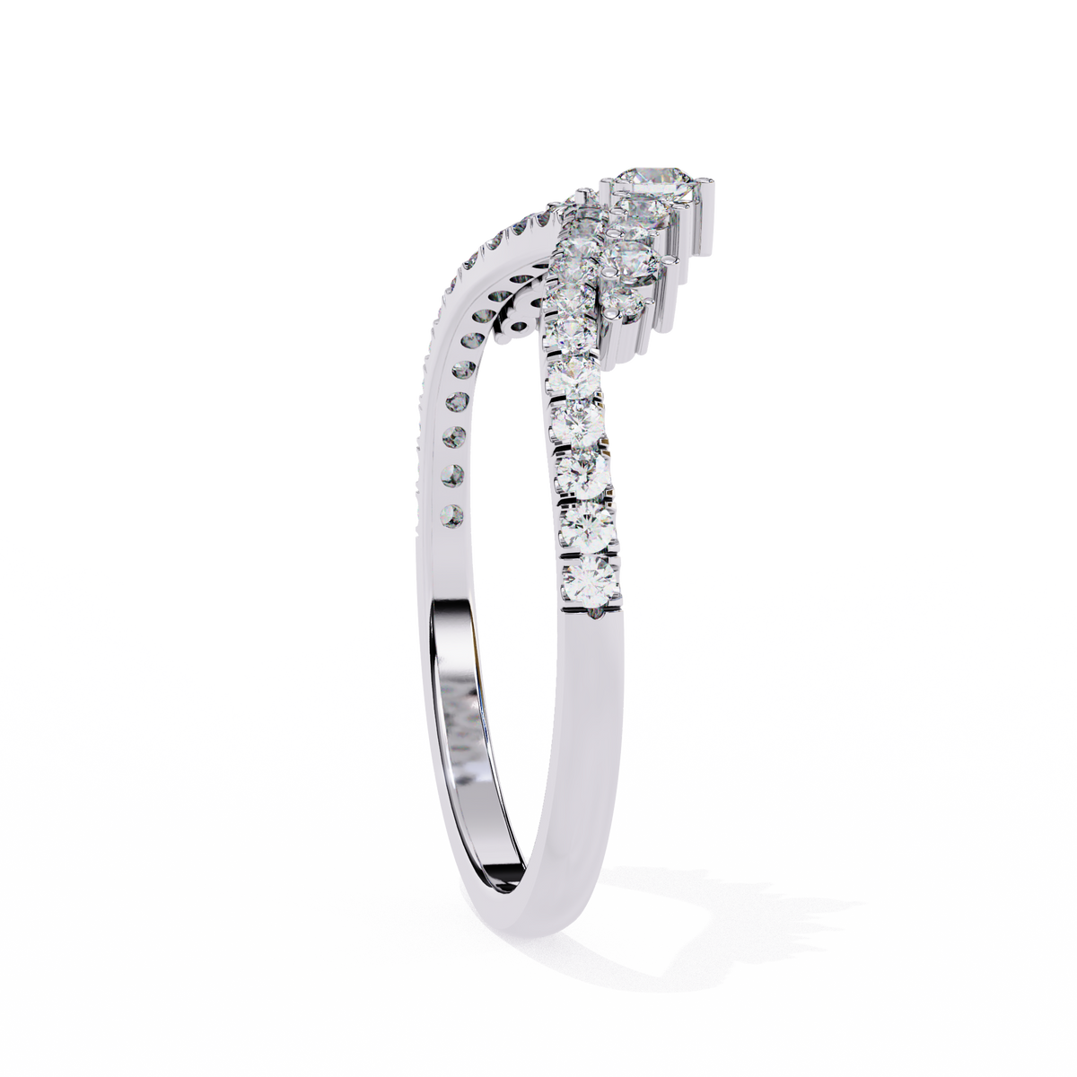 Reverra 14K Diamond Tiara Band, Regal Brilliance for Modern Queens, CTTW-0.405