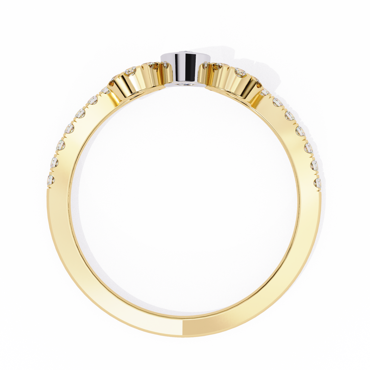 Reverra 14K Pear Diamond Swirl Tiara Band, Grace Meets Royal Glamour, CTTW-0.3