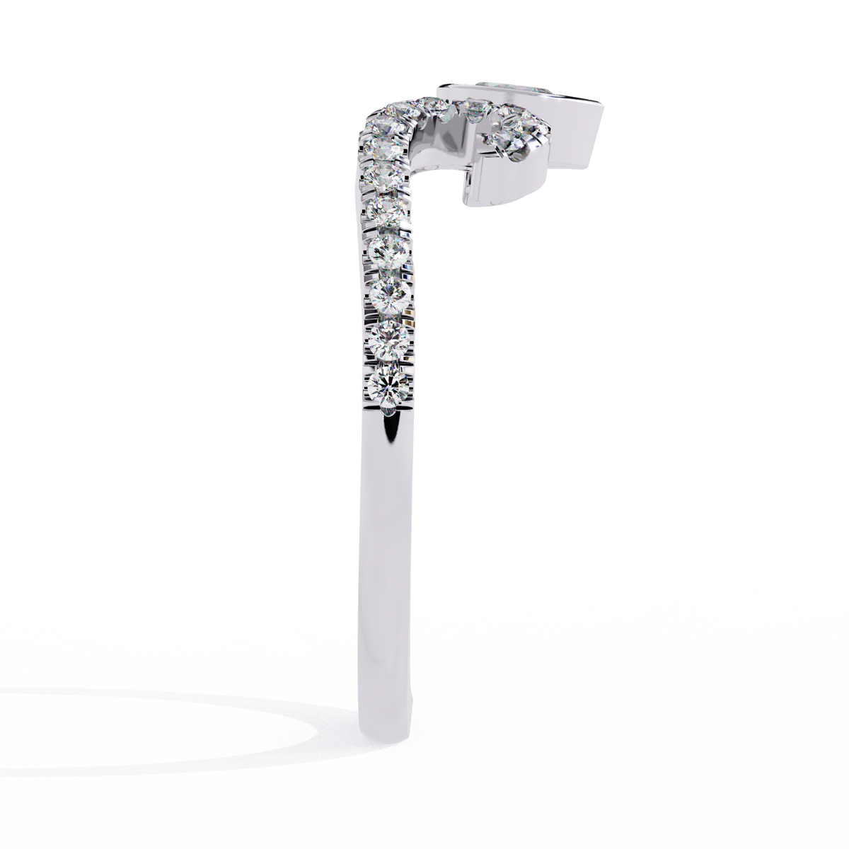 Reverra 14K Pear Diamond Swirl Tiara Band, Grace Meets Royal Glamour, CTTW-0.3