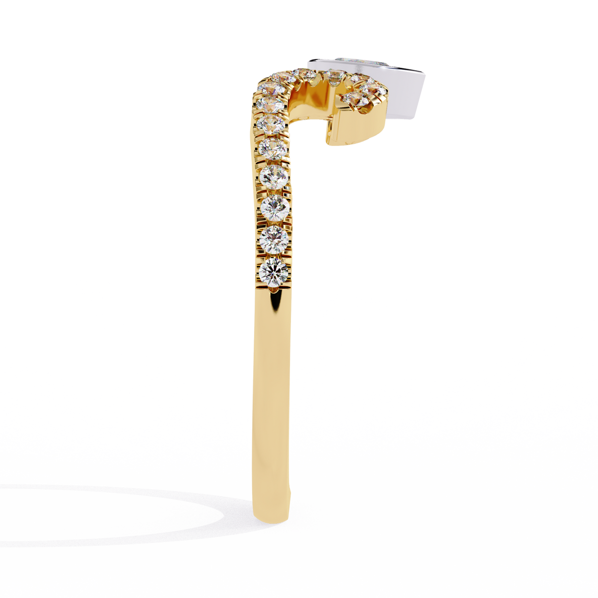 Reverra 14K Pear Diamond Swirl Tiara Band, Grace Meets Royal Glamour, CTTW-0.3