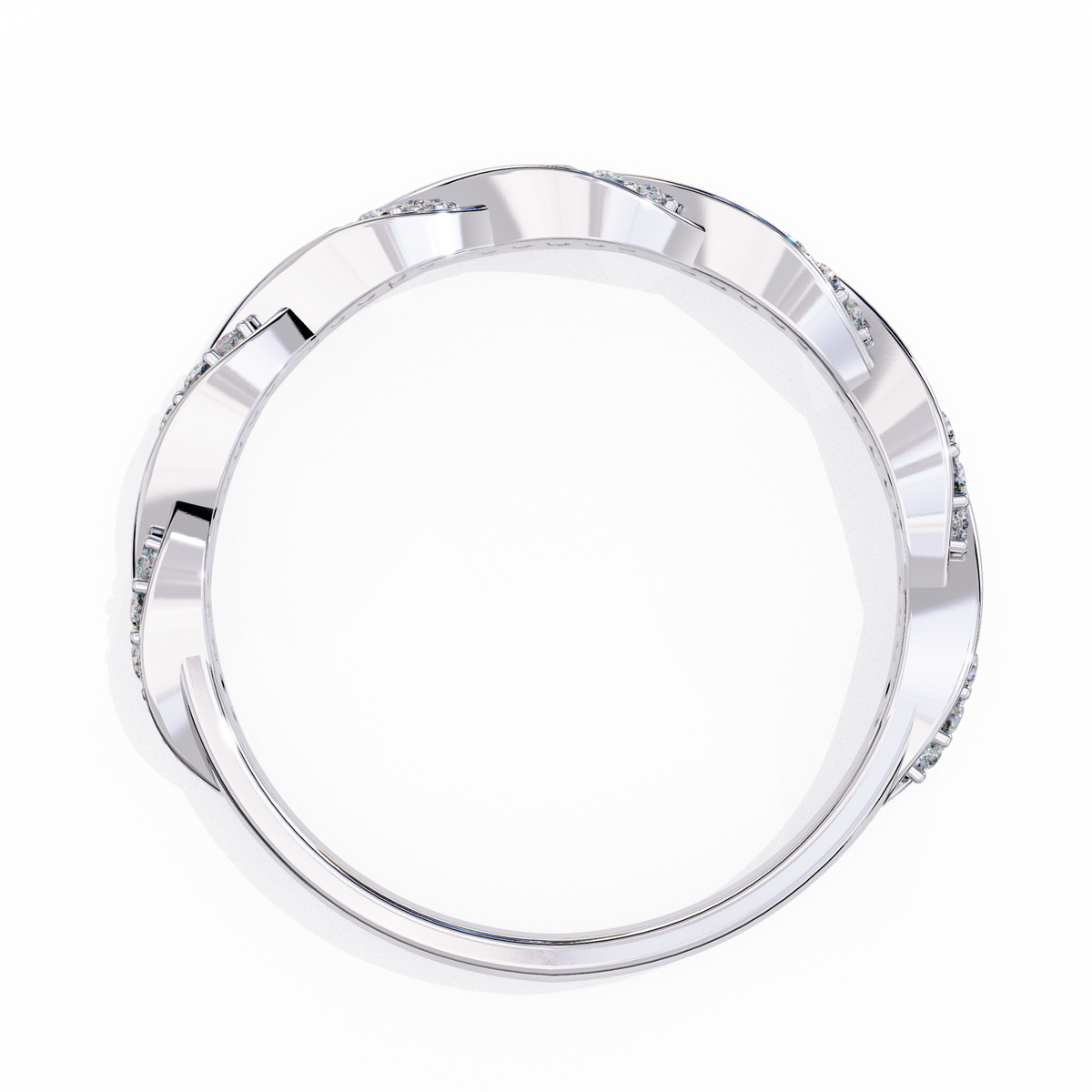 Reverra 14K Twisted Diamond Band, Elegant Infinity Weave Design, CTTW-0.34