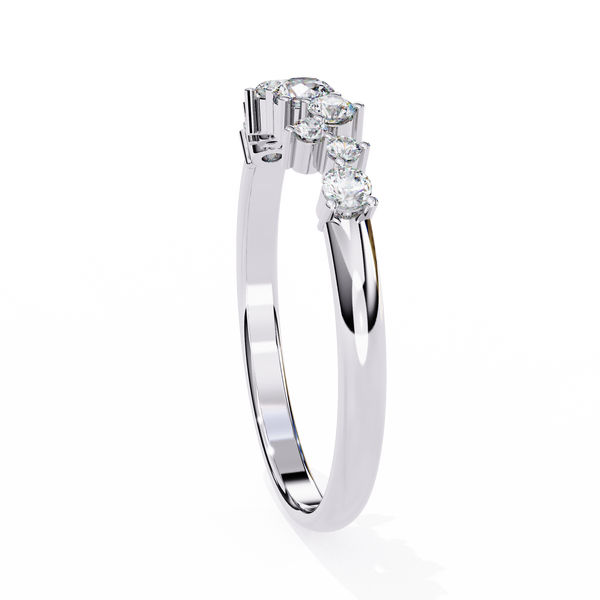 Reverra 14K Gold Round Lab Grown Diamond Cluster Delicate Modern Sparkle Engagement Ring  for Women, CTTW-0.27