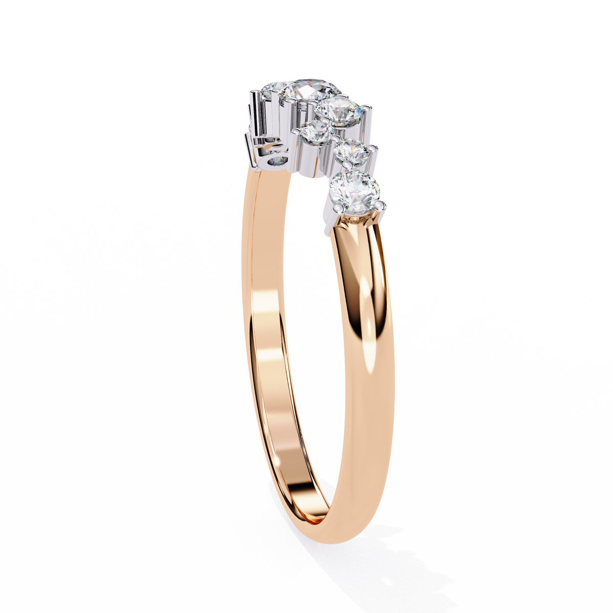 Reverra 14K Cluster Diamond Band, Delicate Modern Sparkle, CTTW-0.27