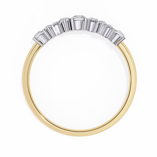 Reverra 14K Gold Round Lab Grown Diamond Cluster Delicate Modern Sparkle Engagement Ring  for Women, CTTW-0.27