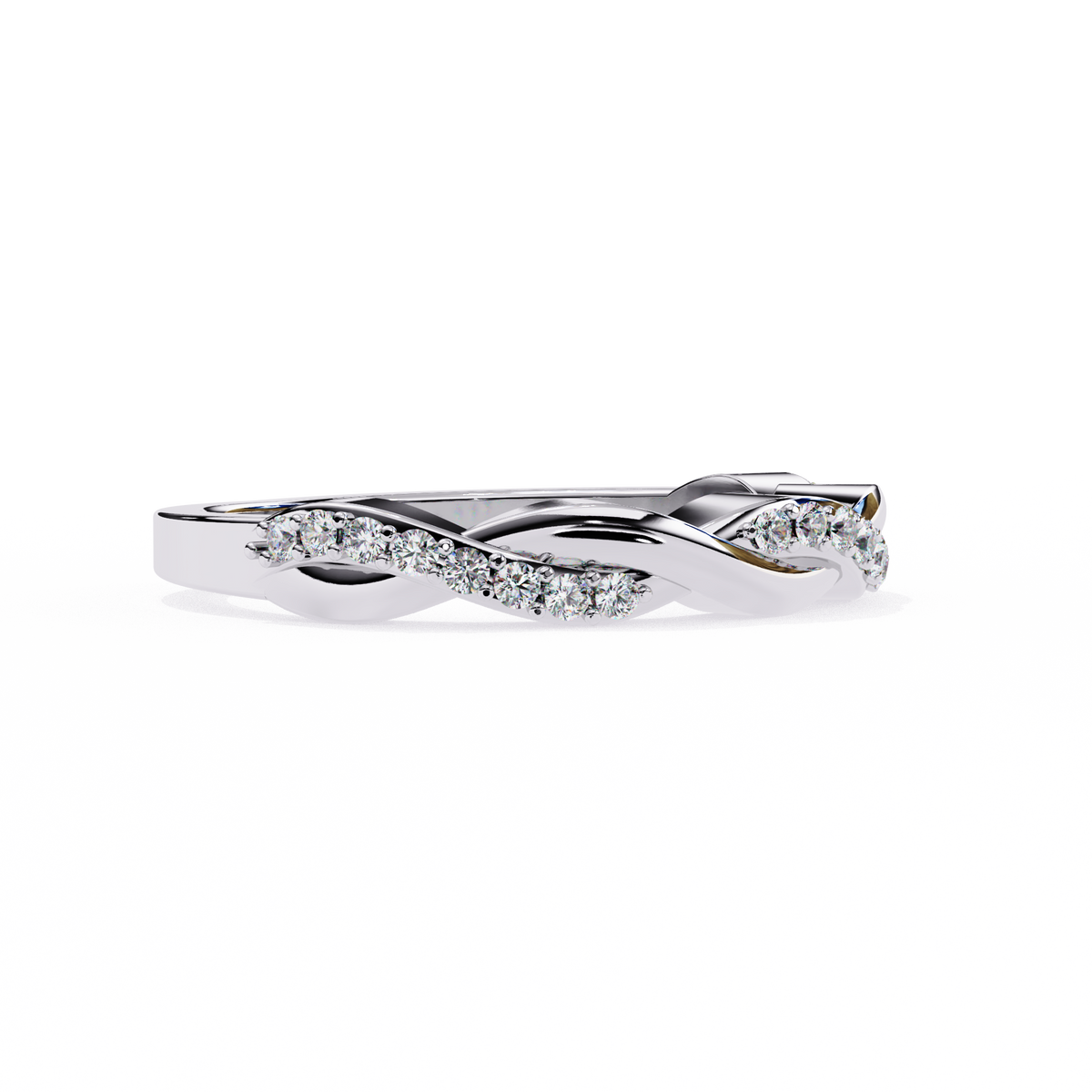 Reverra 14K Twisted Diamond Band, Infinity Weave Elegance, CTTW-0.16